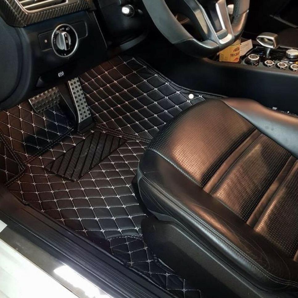 Diamond Stitching Custom Luxury Car Mats Set