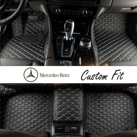 Mercedes Benz Leather Custom Fit Car Mat Set