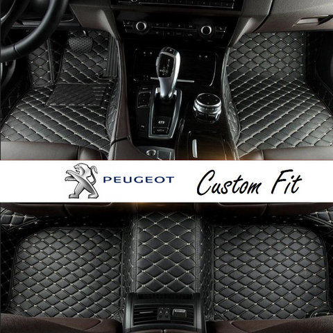 Peugeot Leather Custom Fit Car Mat Set