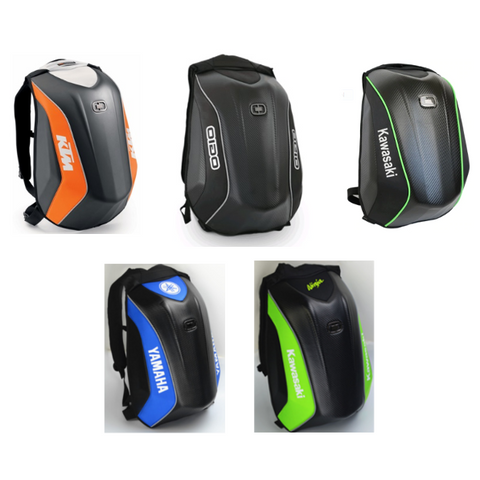 Carbon Fiber Hard Shell Motorcycle Backpack