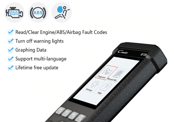 RAM SRS/Airbag, ABS & Engine Diagnostic Scanner Code Reader