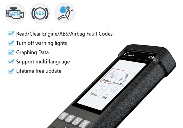 Fiat SRS/Airbag, ABS & Engine Diagnostic Scanner Code Reader