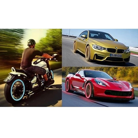 Stylish LED Valve Cap Tyre Lights for Cars, Trucks & Motorcycles (4pcs)