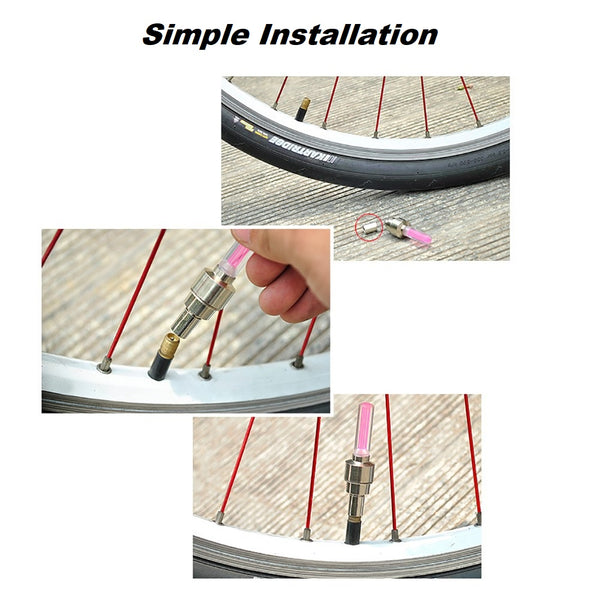 Stylish LED Valve Cap Tyre Lights for Cars, Trucks & Motorcycles (4pcs)